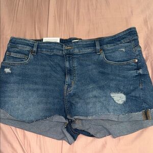 H&M Distressed Blue Jean Shorts